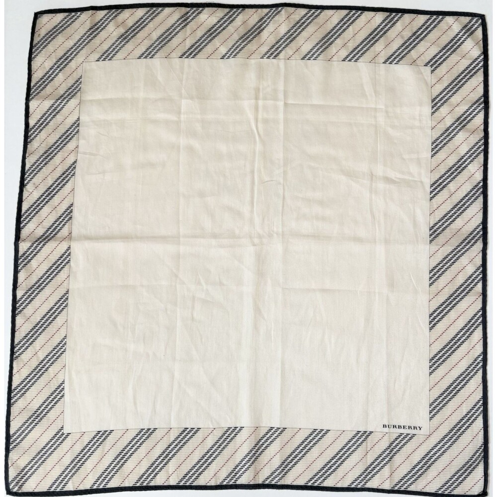 Burberry Scarf Plaid Nova Check Pattern Beige Black & Red Cotton Iconic Preppy - Picture 2 of 8